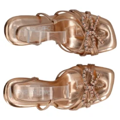 Sandali Donna Oro Rosa Tacco 10 cm
