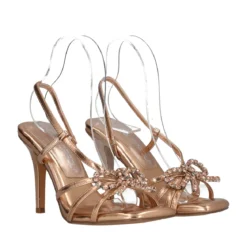 Sandali Donna Oro Rosa Tacco 10 cm