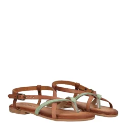 Sandali Infradito Donna Verde e Marrone