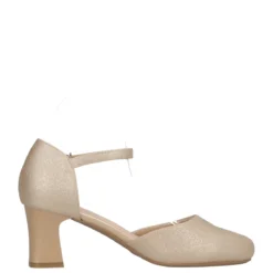 Sandalo con Tacco Donna Oro Glitter