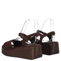 Sandalo con Zeppa Donna Marrone