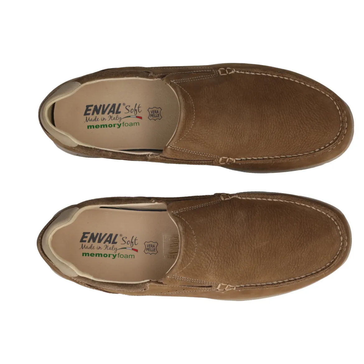 SANDERO Mocassino Comfort Uomo Taupe in Pelle
