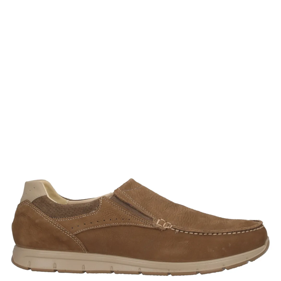 SANDERO Mocassino Comfort Uomo Taupe in Pelle