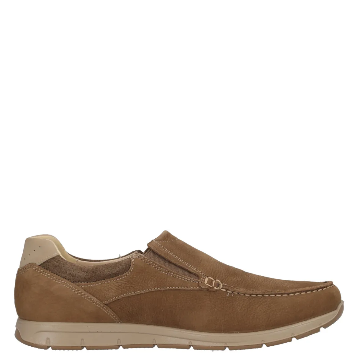 SANDERO Mocassino Comfort Uomo Taupe in Pelle