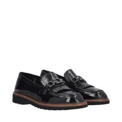 SIMPLY Mocassini Donna Neri in Pelle