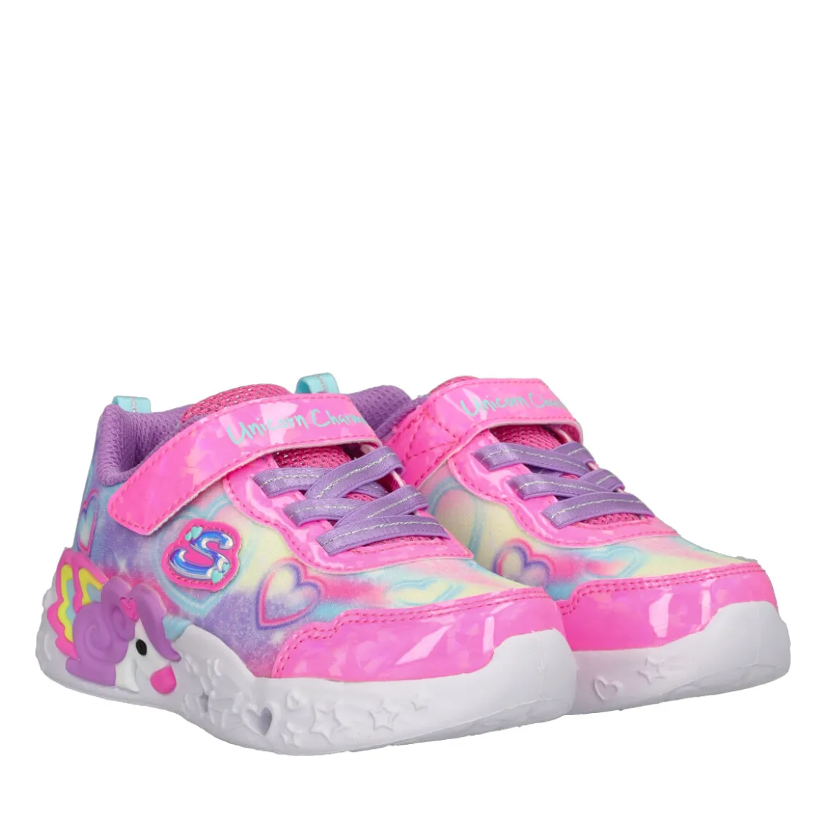 S LIGHTS UNICORN Sneakers Bambina Lilla e Fuxia con Luci