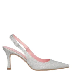 Slingback Donna Argento Tacco 8 cm