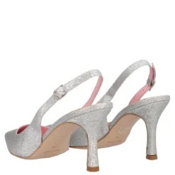 Slingback Donna Argento Tacco 8 cm
