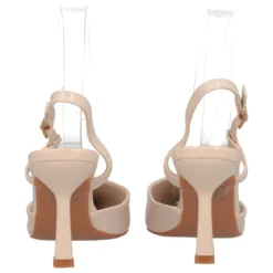 slingback Donna Beige in Vernice