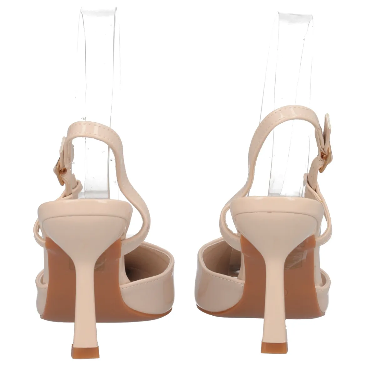slingback Donna Beige in Vernice