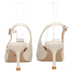 Slingback Donna Beige in Vernice