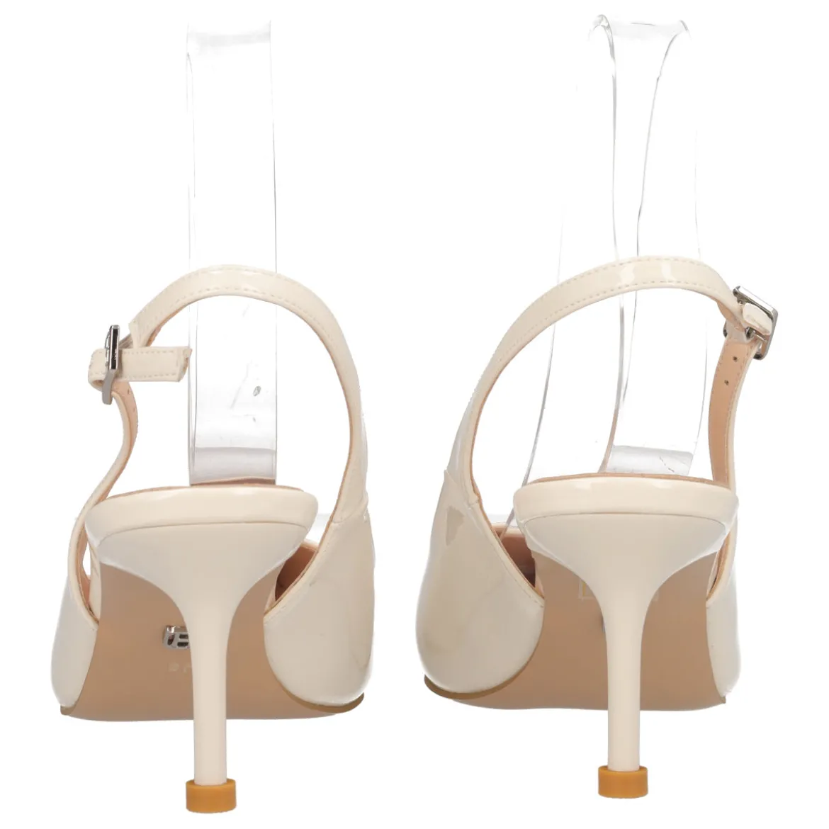 Slingback Donna Beige in Vernice