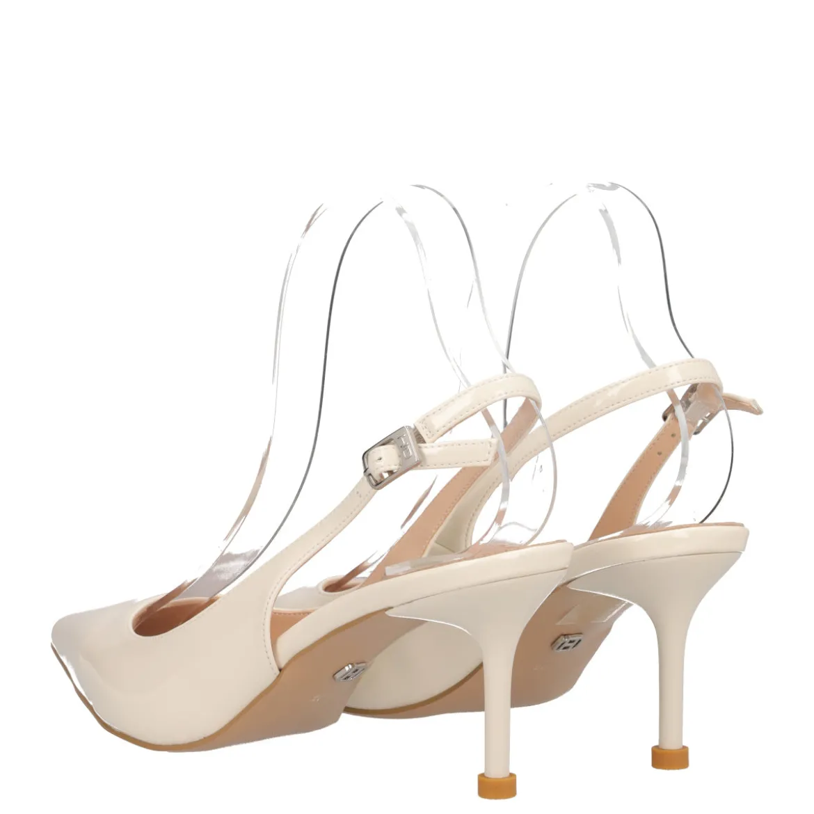 Slingback Donna Beige in Vernice