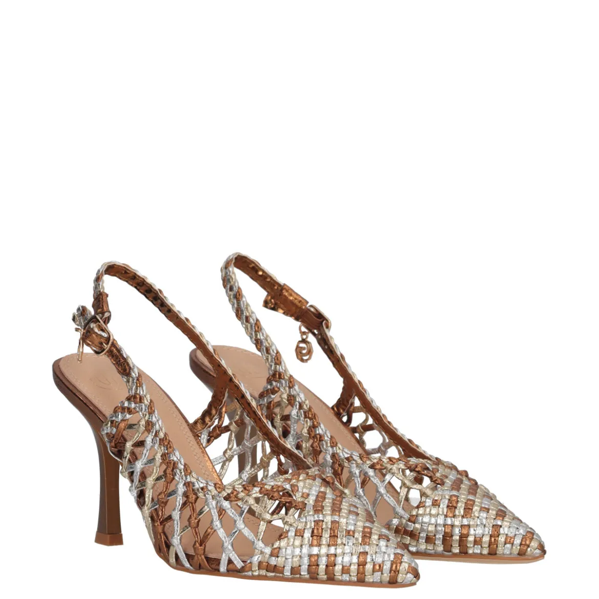 Slingback Donna Bronzo, Argento e Oro