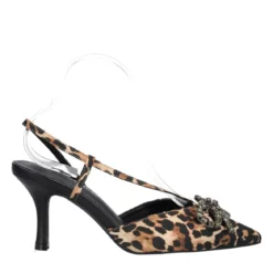 Slingback Donna Leopardate