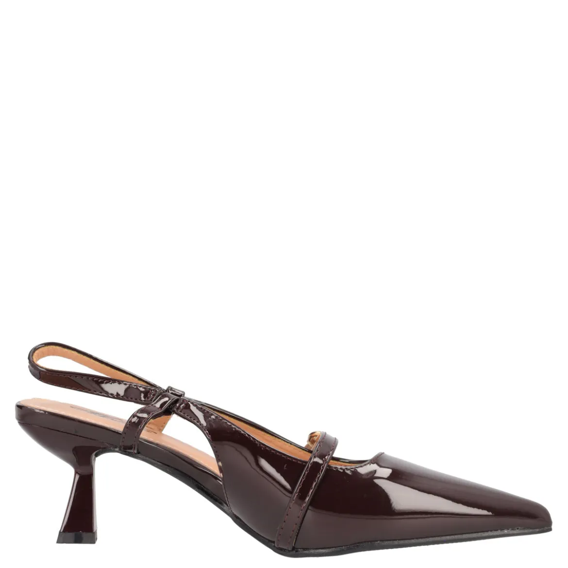 Slingback Donna Marrone in Vernice