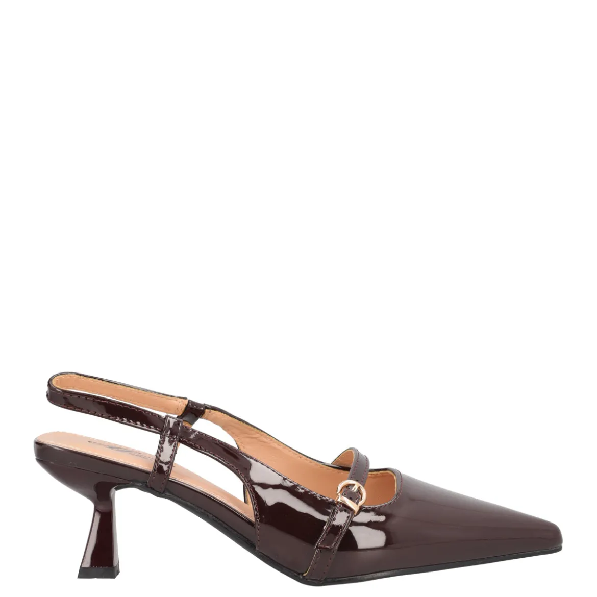 Slingback Donna Marrone in Vernice