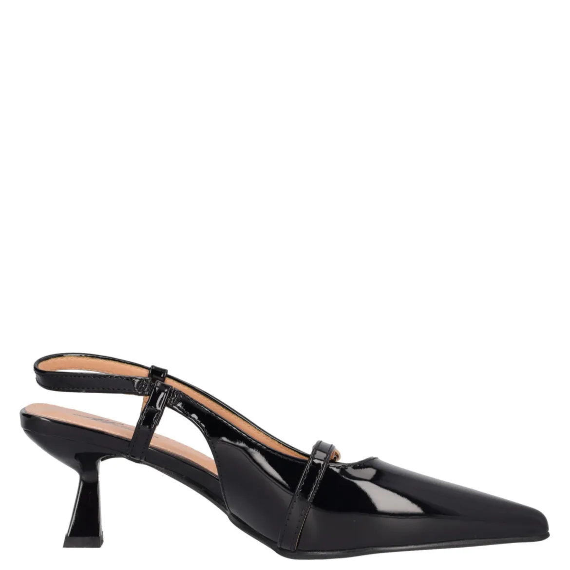 Slingback Donna Nere in Vernice