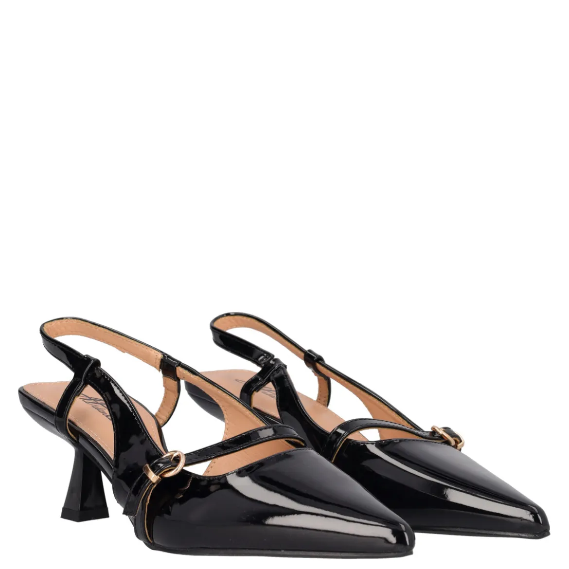 Slingback Donna Nere in Vernice