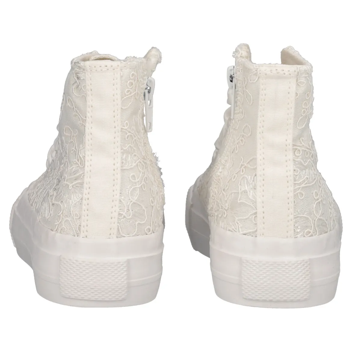Sneakers Alta Bambina Bianca