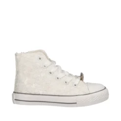 Sneakers Alta Bambina Bianche