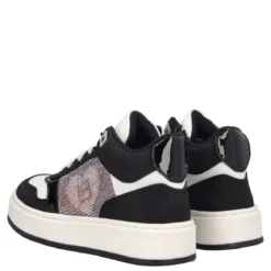 Sneakers Alte Bambina Bianche e Nere