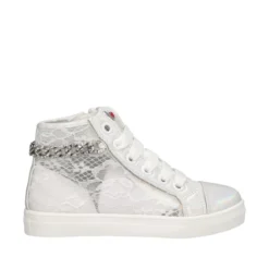 Sneakers Alte Bambina Bianche