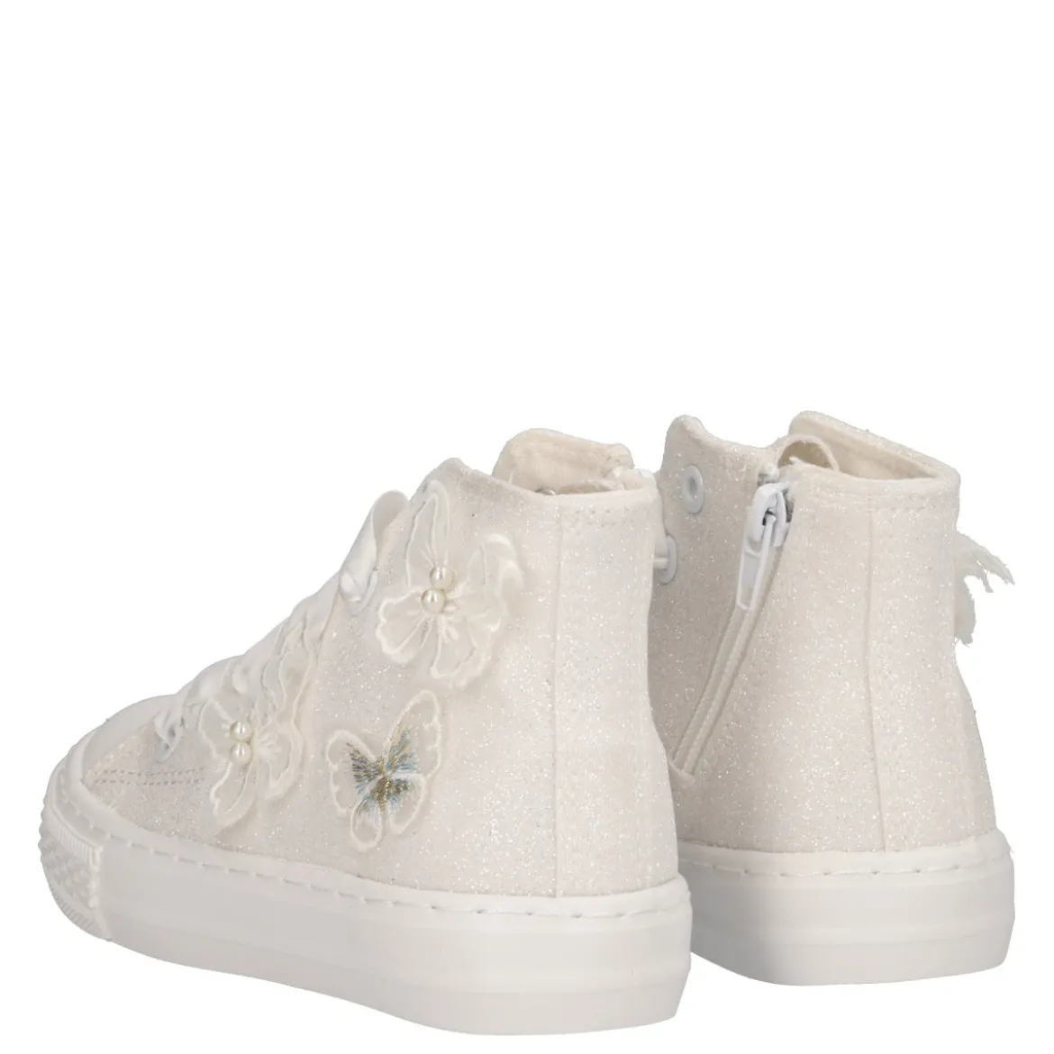 Sneakers Alte Bambina Bianche