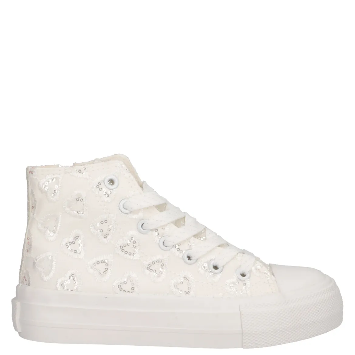 Sneakers Alte Bambina Bianche