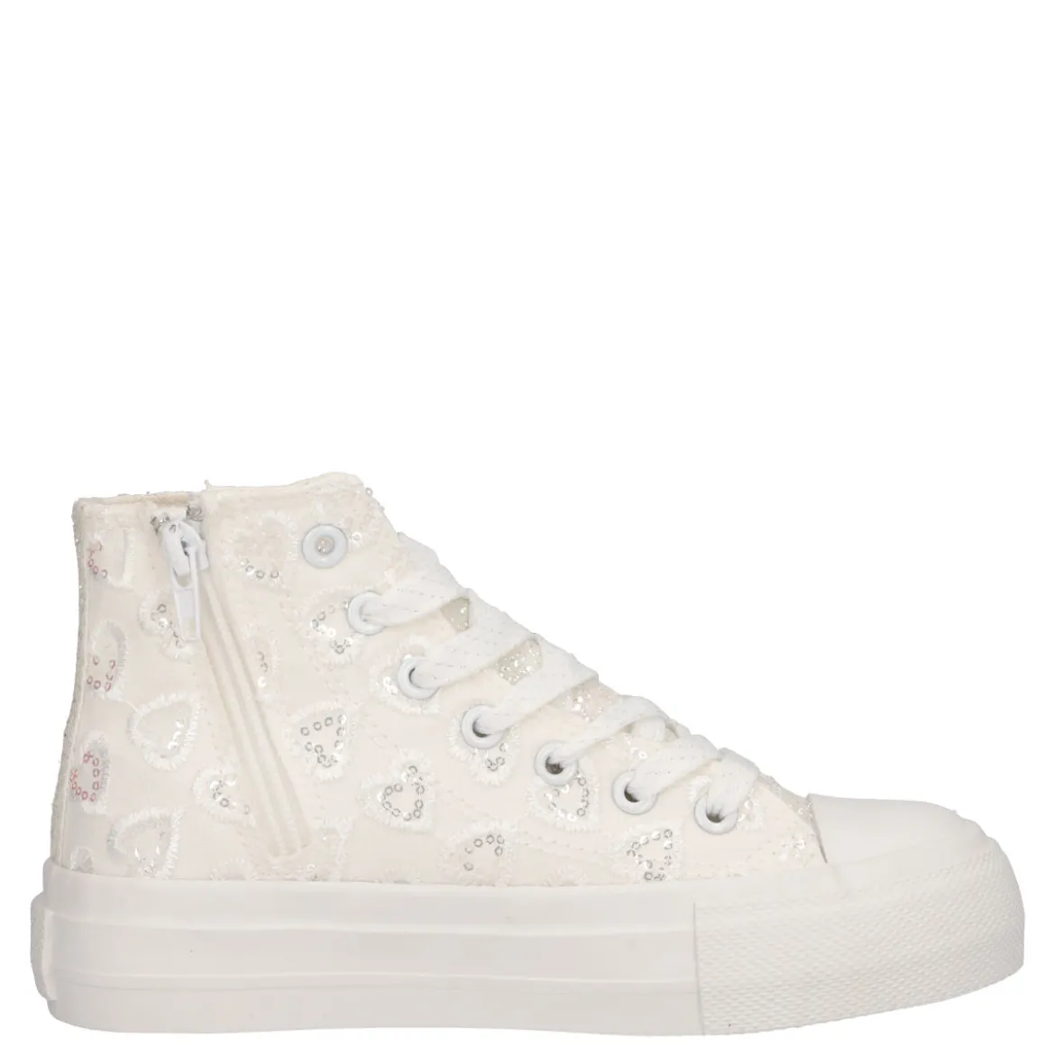 Sneakers Alte Bambina Bianche