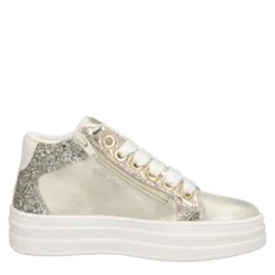 Sneakers alte Bambina Oro e Argento