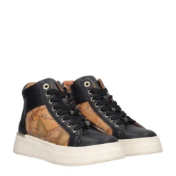 Sneakers Alte Donna Nere e Beige