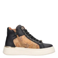 Sneakers Alte Donna Nere e Beige