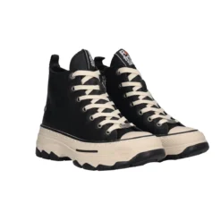 Sneakers Alte Donna Nere e Bianche
