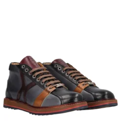 Sneakers Alte Uomo Nere in Pelle