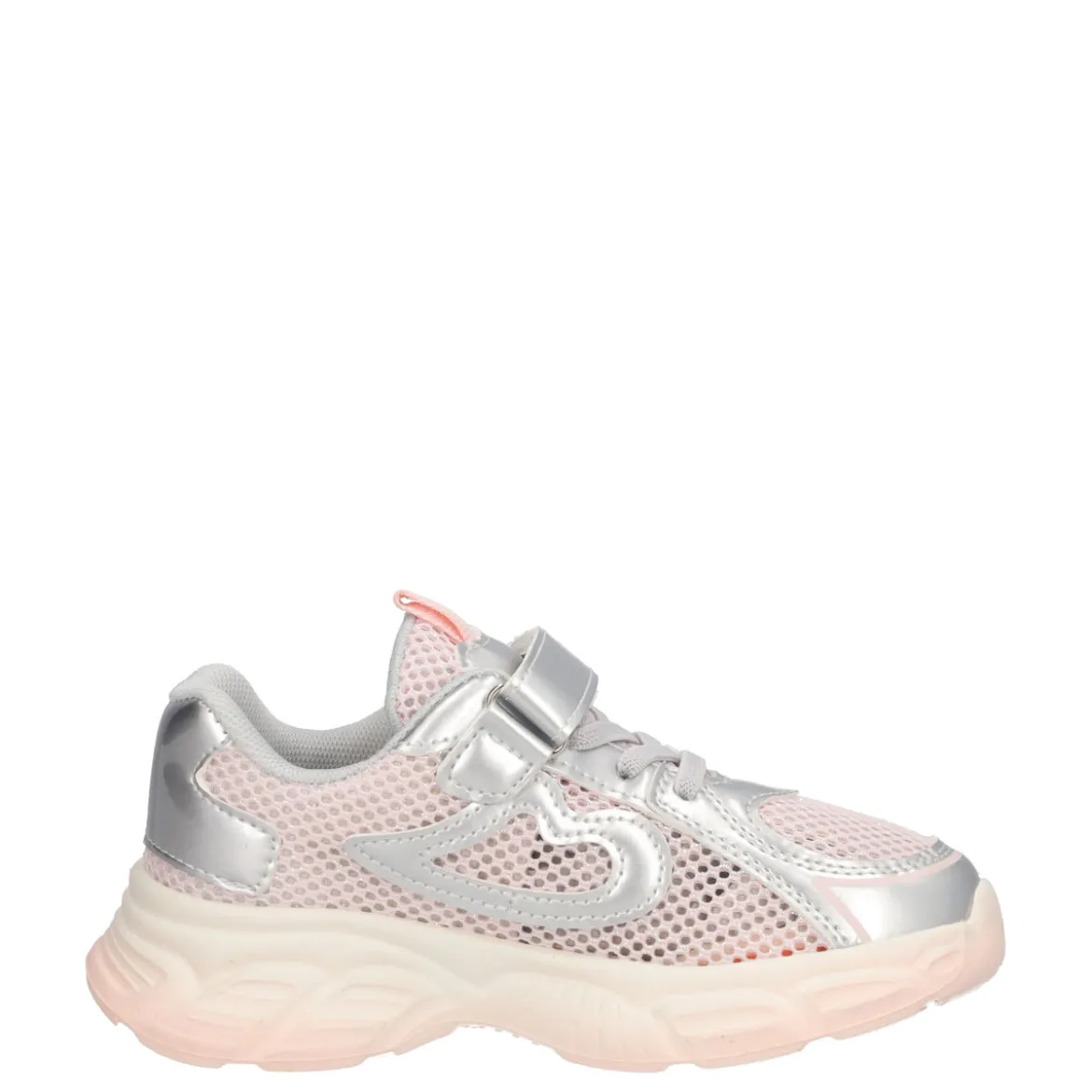 Sneakers Bambina Argento con Luci