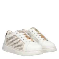 Sneakers Bambina Bianca e Oro