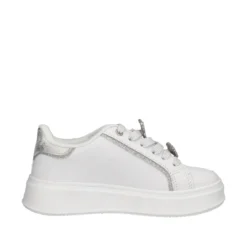 Sneakers Bambina Bianche e Argento con Charms