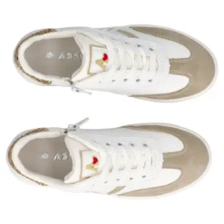 Sneakers Bambina Bianche e Oro