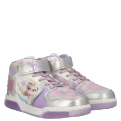 Sneakers Bambina Lilla e Argento con Luci
