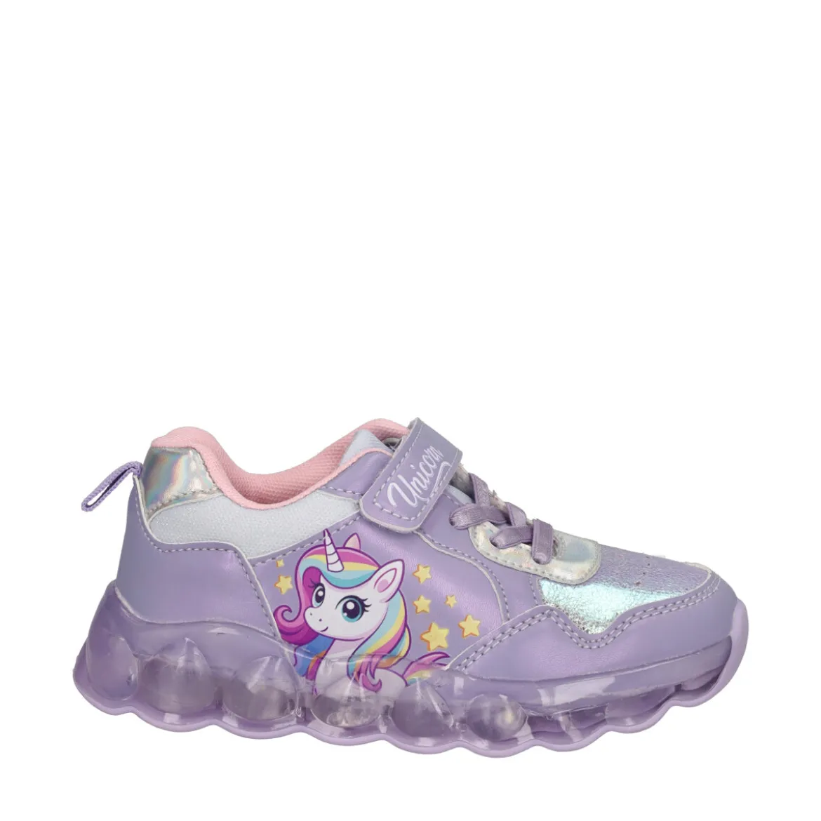 Sneakers Bambina Lilla Unicorn con Luci