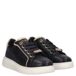 Sneakers Bambina Nere e Oro