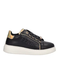 Sneakers Bambina Nere e Oro