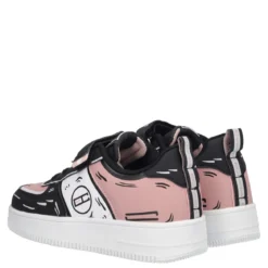 Sneakers Bambina Rosa, Bianche e Nere
