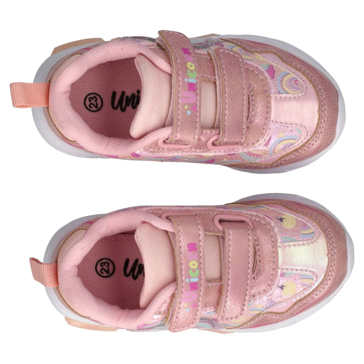 Sneakers Bambina Rosa Unicorn con Luci