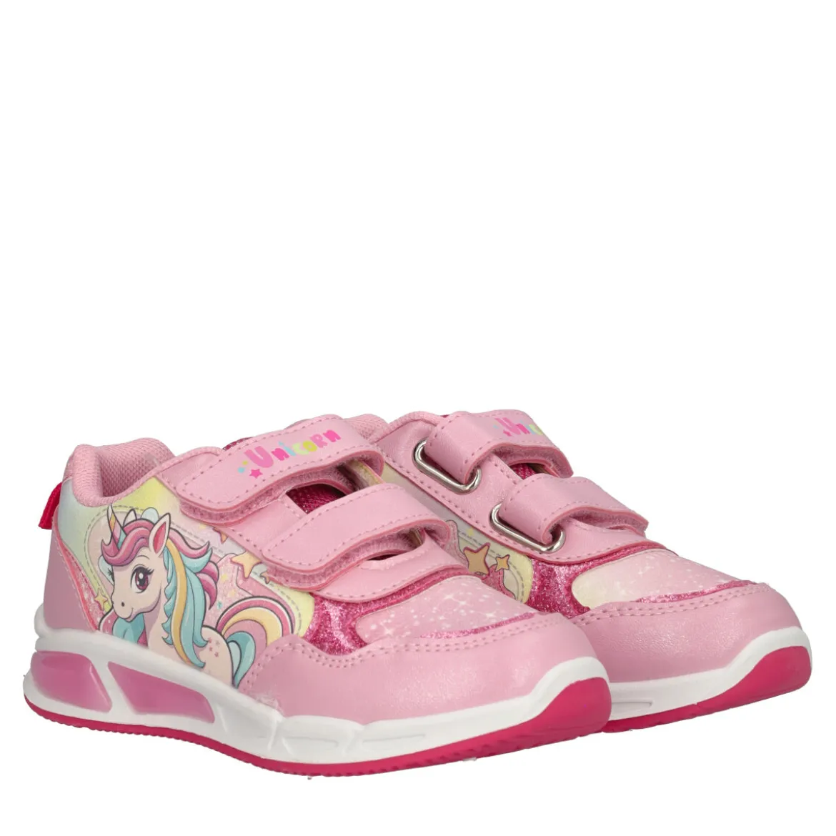 Sneakers Bambina Rosa Unicorn con Luci