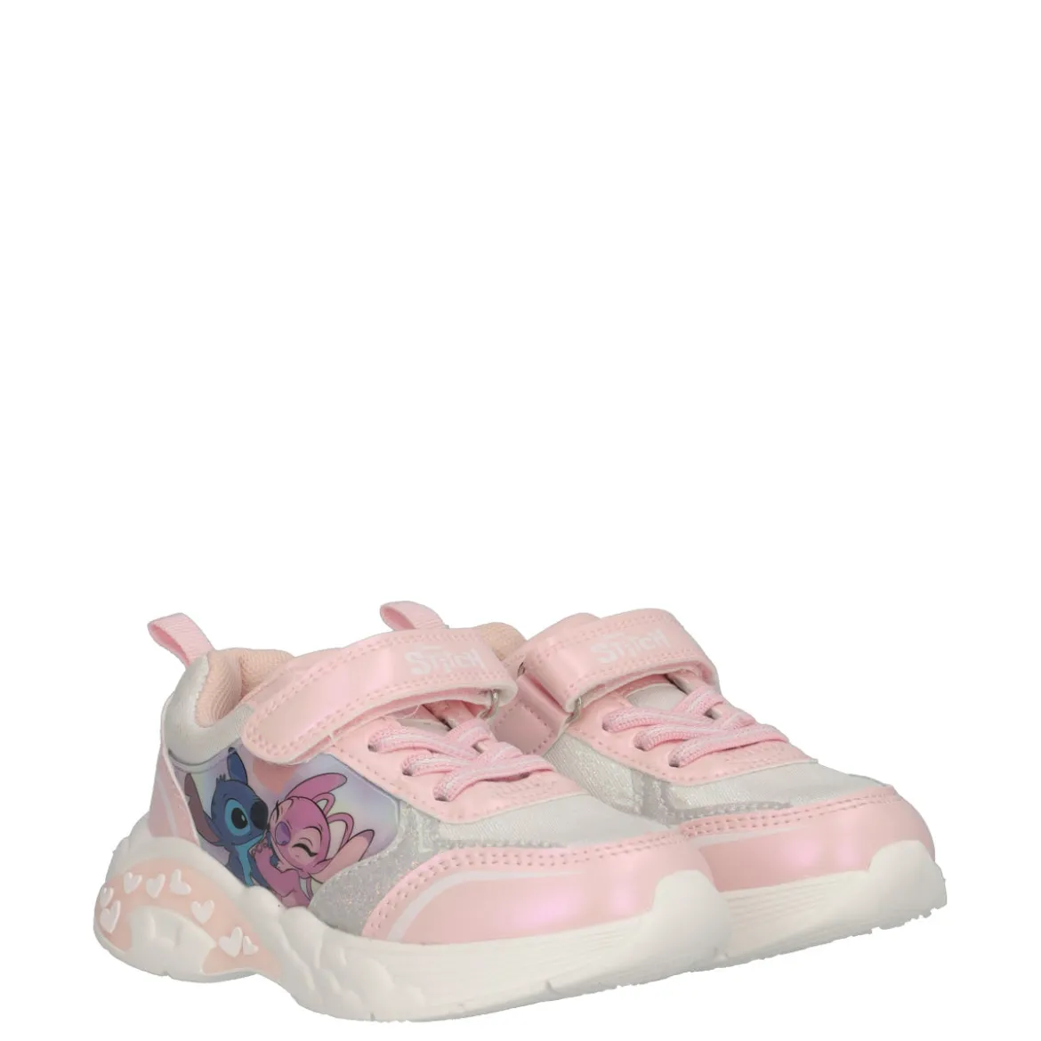 Sneakers Bambina Stitch e Angel Rosa con Luci