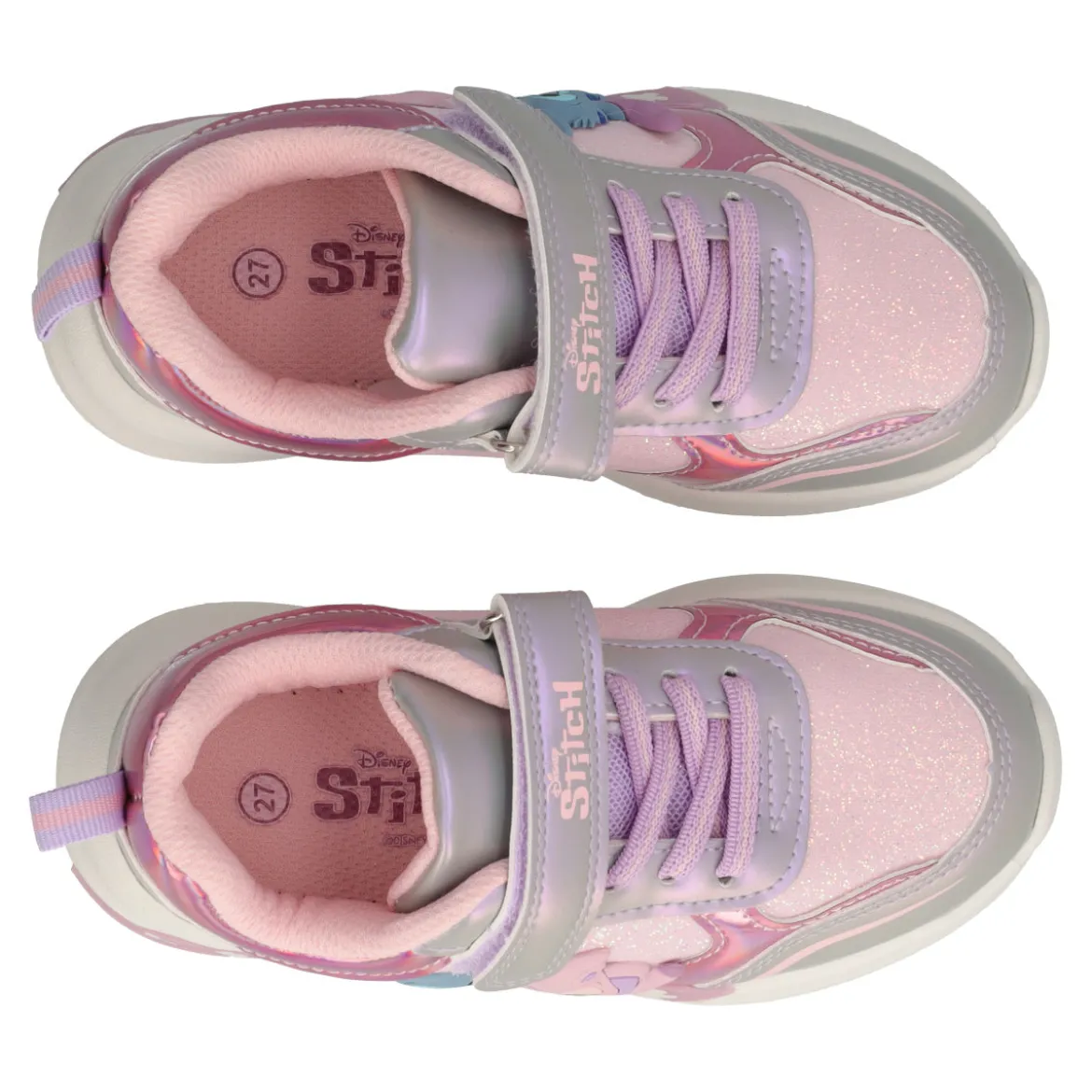 Sneakers Bambina Stitch e Angel Rosa con Luci