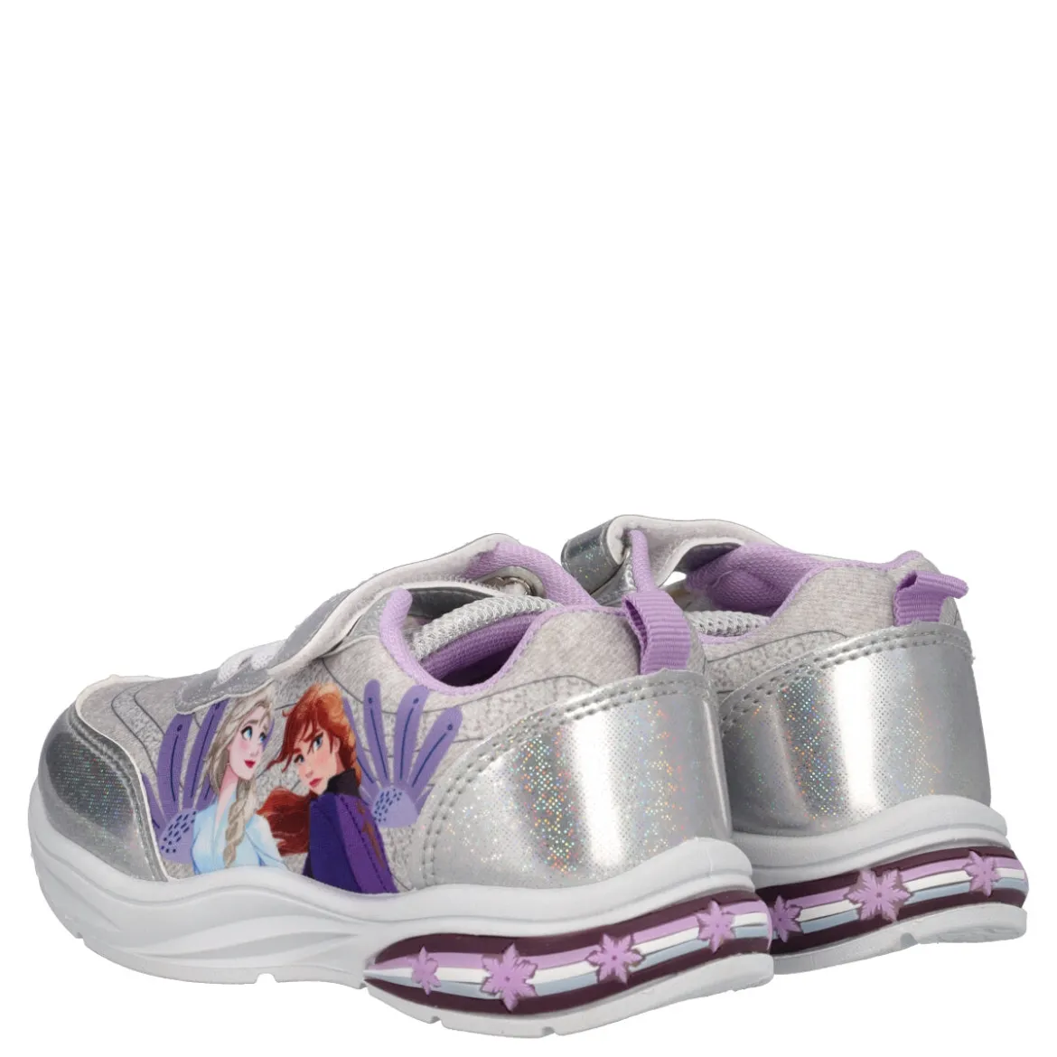Sneakers Bambine Argento Frozen con Luci