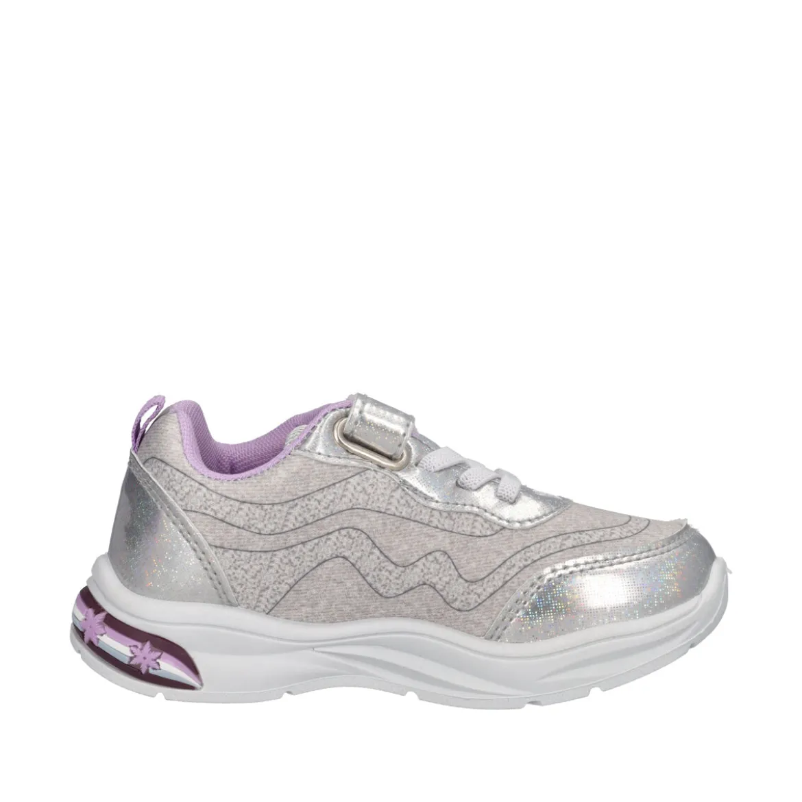 Sneakers Bambine Argento Frozen con Luci